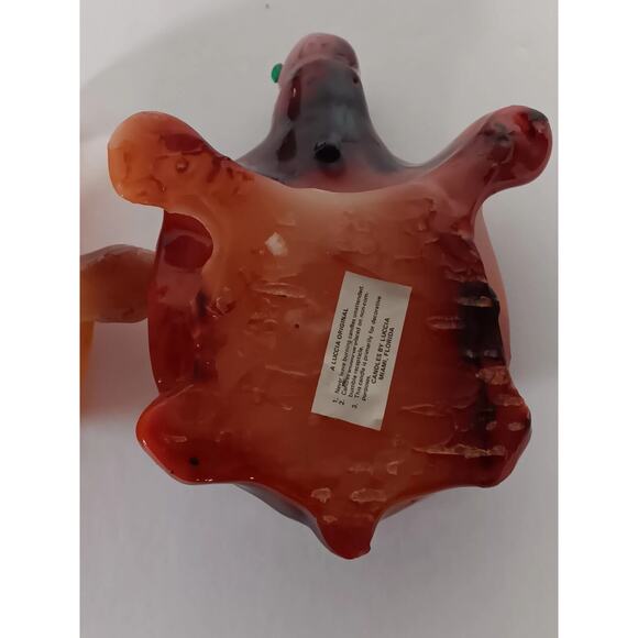 Lot of 2 Vintage Turtle Candle Glazed Wax Plastic Eyes Luccia Miami FL - Picture 8 of 16